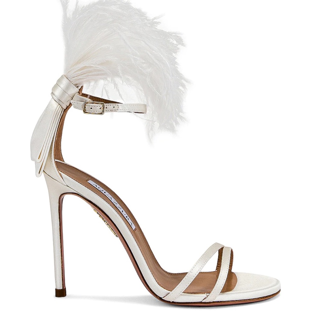 Aquazurra White Feather Concerto 105 Sandal